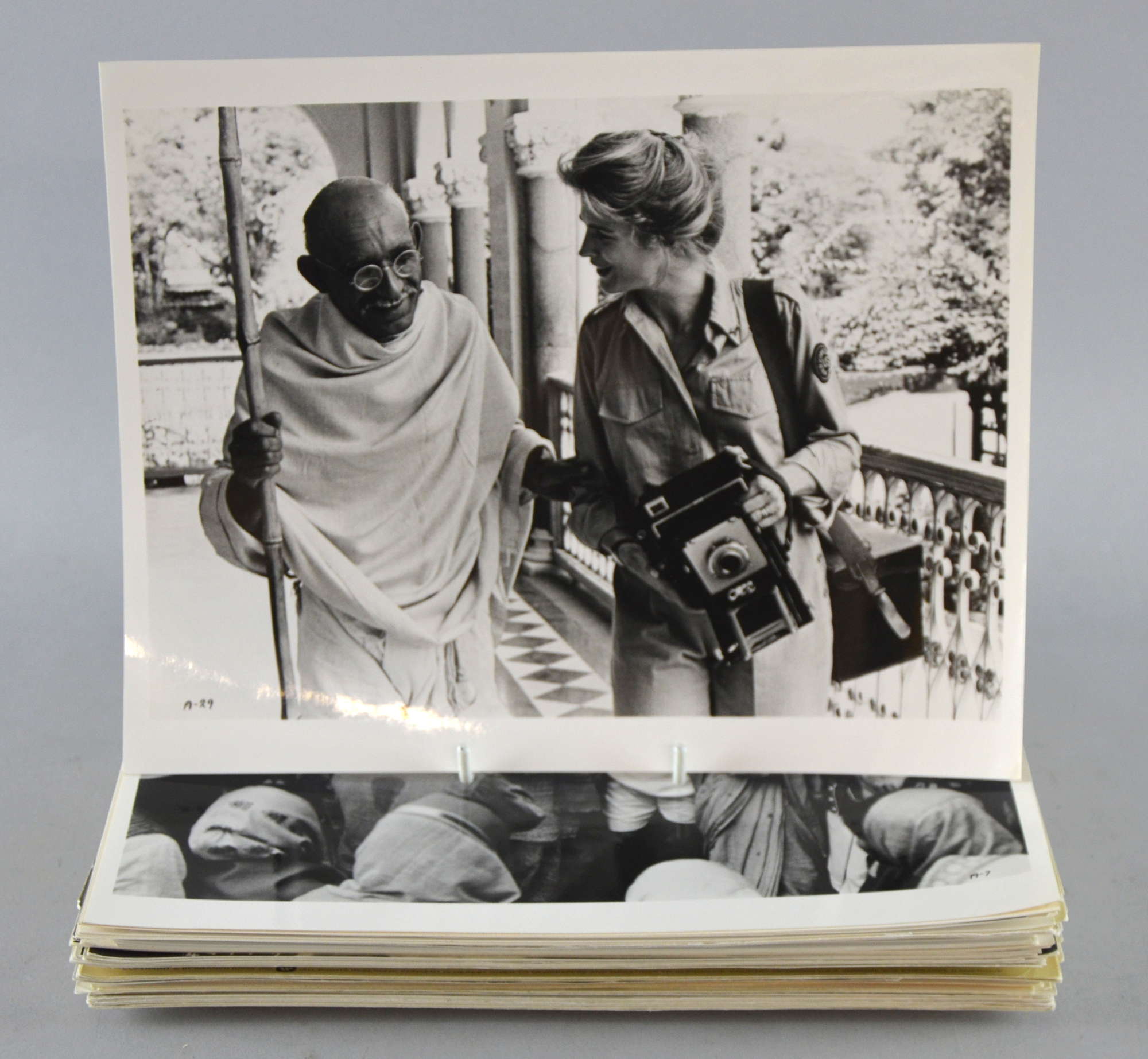 Appraisal: vintage x black white film stills including Gandhi Golden Needles