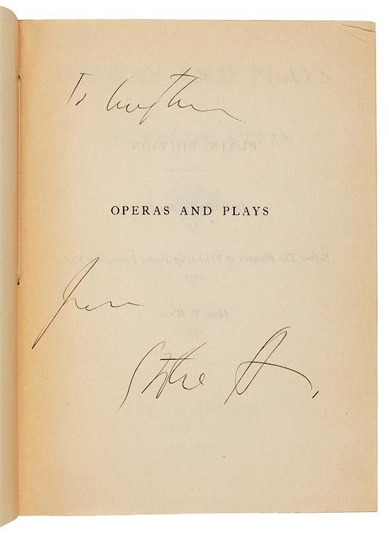 Appraisal: STEIN Gertrude - Operas and Plays Paris Plain Edition FIRST