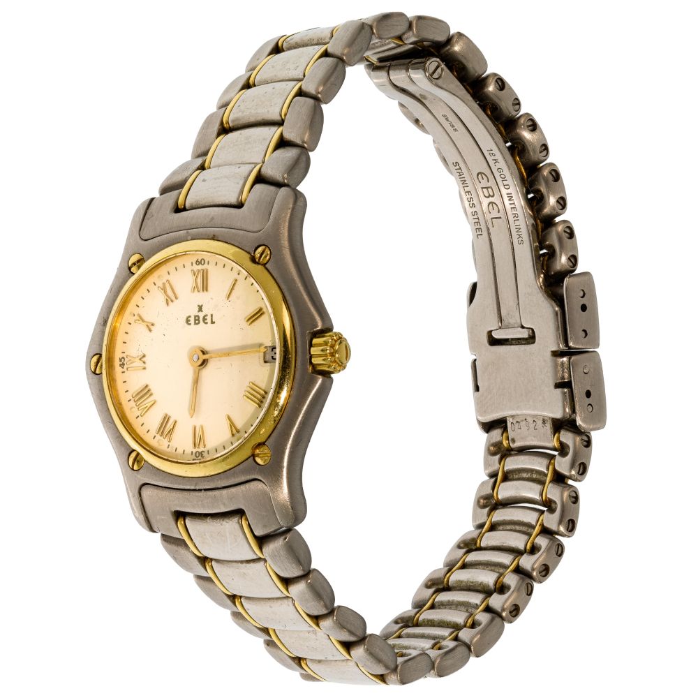 Appraisal: EBEL K GOLD BEZEL AND STAINLESS STEEL WRISTWATCHModel serial having