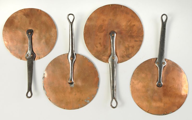 Appraisal: Four French Copper and Iron Pot Covers late th th