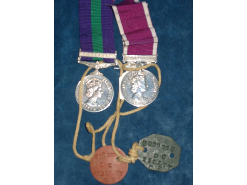 Appraisal: A general service medal with bar for Cyprus awarded to