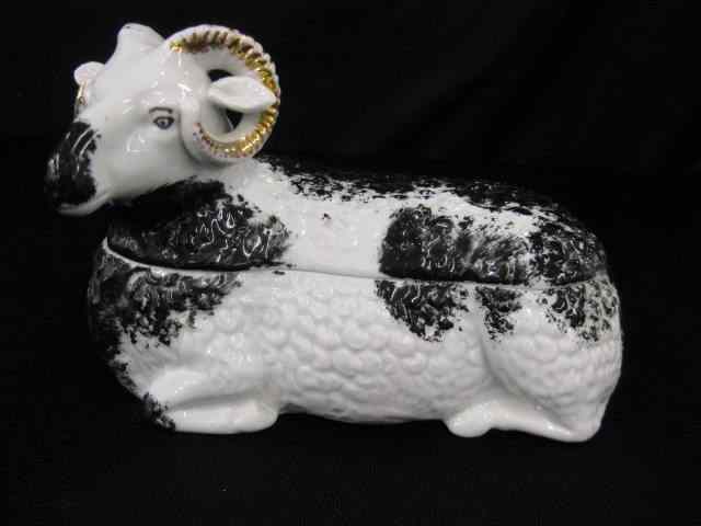 Appraisal: Russian Porcelain Figural Box of a Ram circa '' long