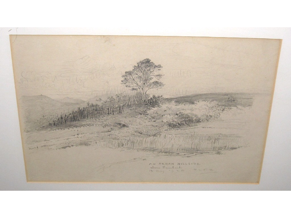 Appraisal: THEODORE CHARLES FERDINAND BROTCHIE Pencil drawing 'An Arran hillside above