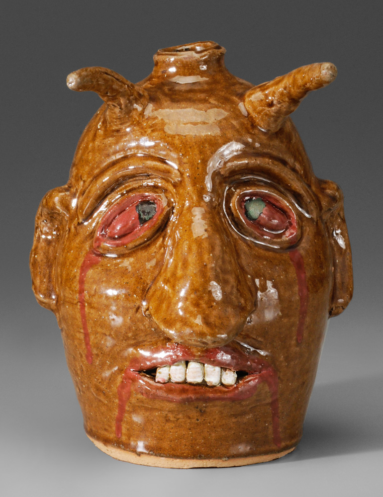 Appraisal: Reggie Meaders Devil Jug American th century back of head