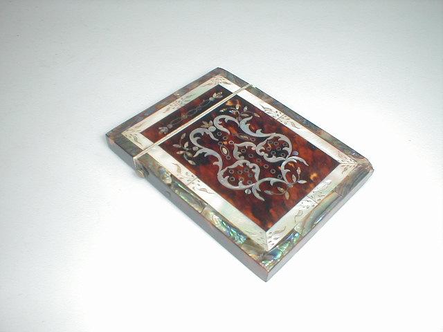 Appraisal: A Victorian card case set with abalone mother of pearl