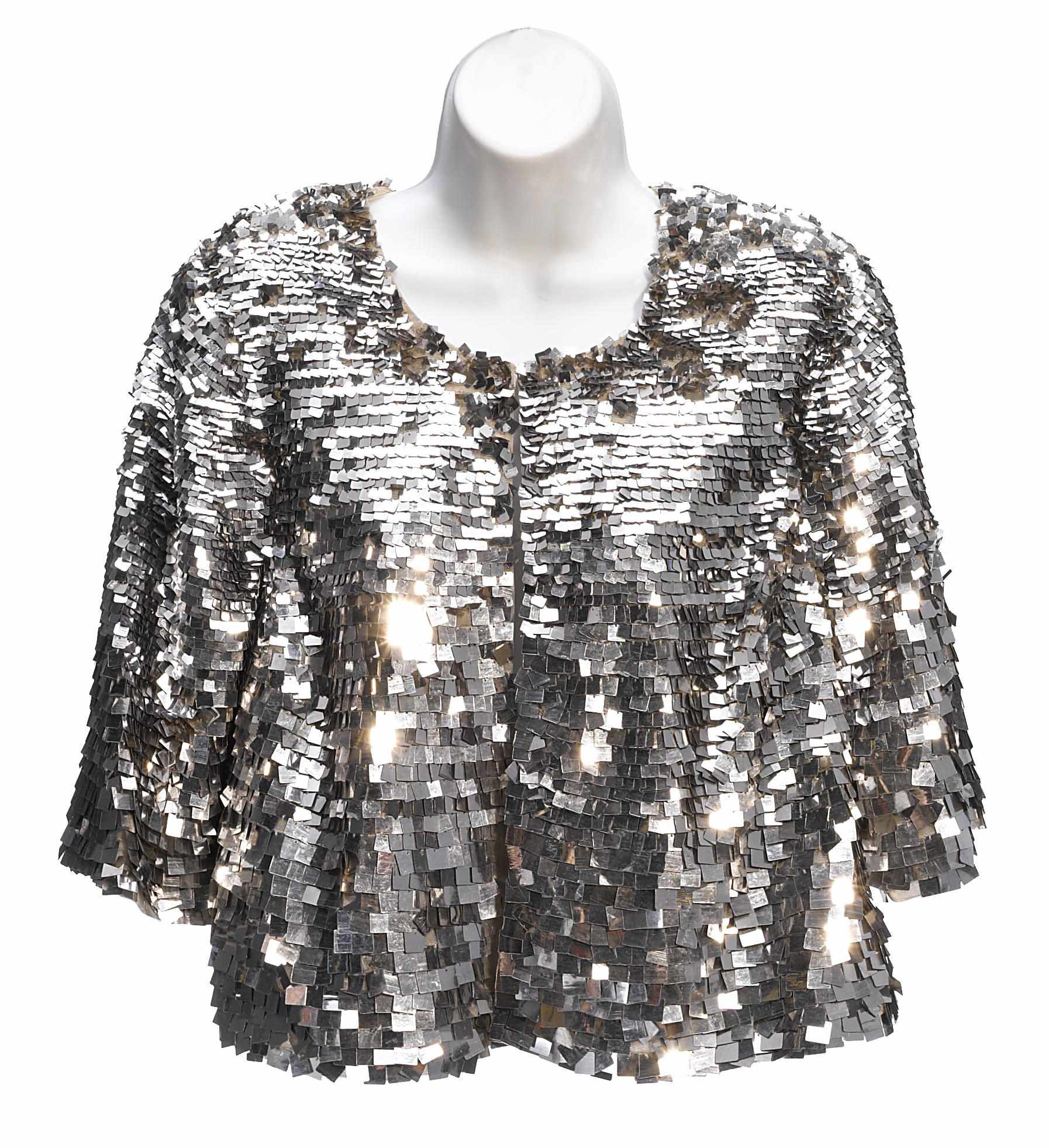 Appraisal: A Tracy Reece silver sequin jacket size Ltogether with an