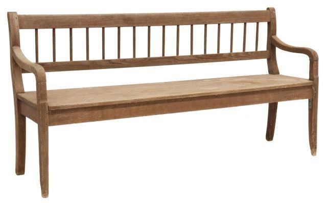 Appraisal: Texas hardwood long bench by master cabinet maker Emil Serger