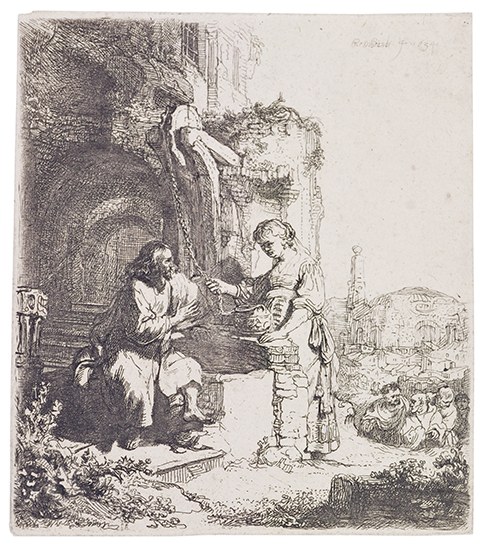 Appraisal: REMBRANDT VAN RIJN Christ and the Woman of Samaria among