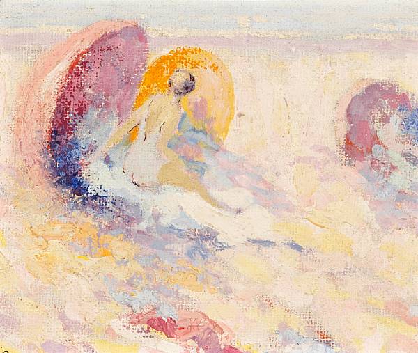 Appraisal: William Clapp - Beach Bather signed and inscribed 'Clapp '