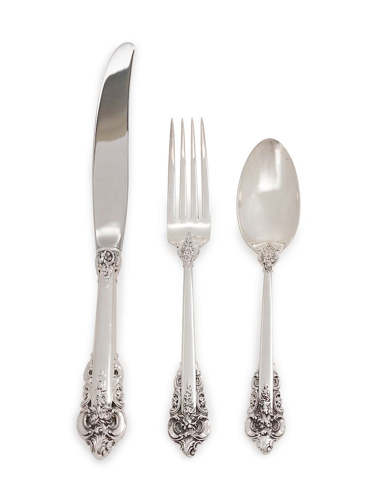 Appraisal: An American Silver Partial Flatware Service R Wallace Sons Mfg