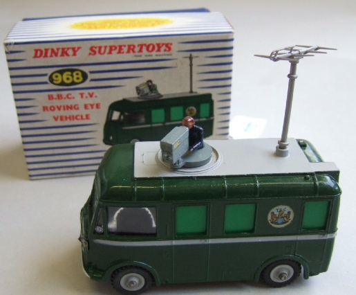 Appraisal: A Dinky BBC TV Roving eye vehicle boxed Illustrated