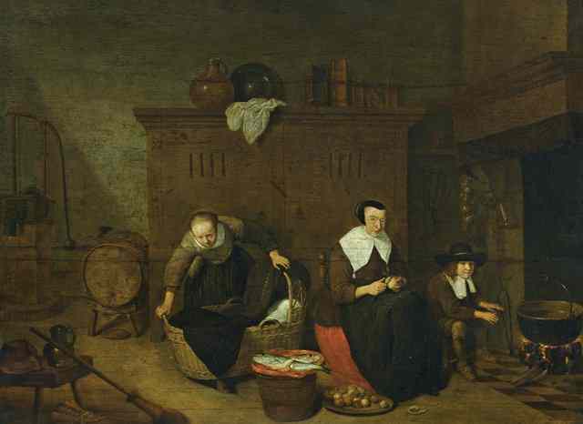 Appraisal: Quiringh Gerritsz van Brekelenkam Woman Peeling Turnips oil on panel