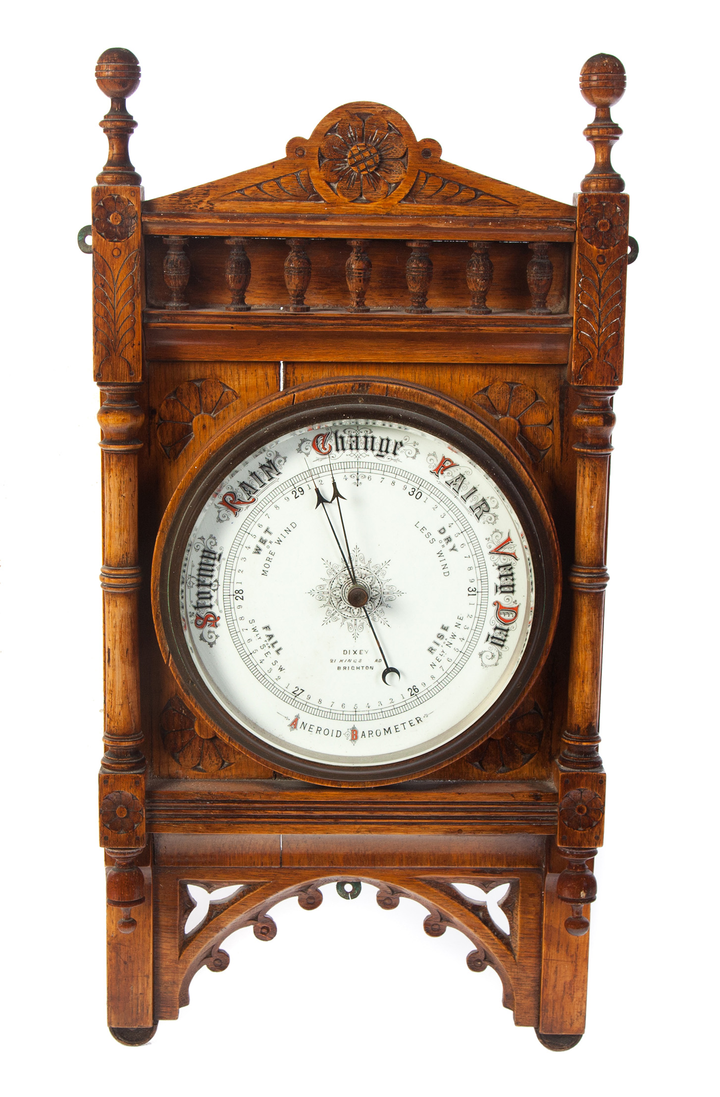 Appraisal: ANEROID VICTORIAN BAROMETER BY DIXEY England th quarter- th century