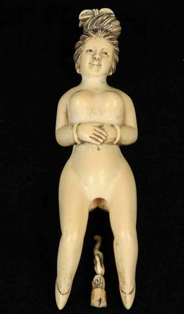 Appraisal: RARE JAPANESE IVORY CARVING - th c Japanese Carved Ivory