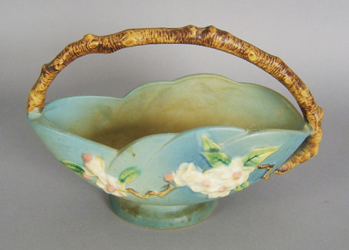 Appraisal: Roseville pottery basket - h dia