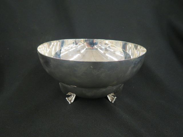 Appraisal: Art Deco Sterling Silver Bowl footed diameter deep grams