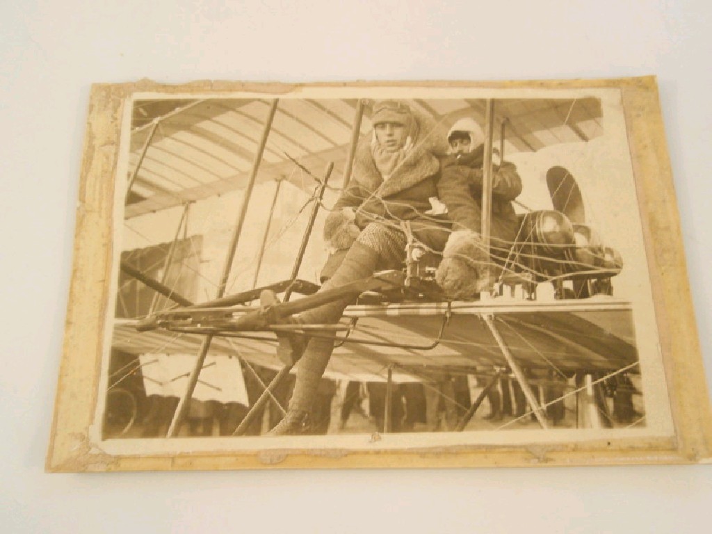 Appraisal: Early aviation photographs ephemera etc