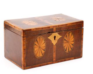 Appraisal: th C George III Marquetry Inlaid Tea Caddy English th