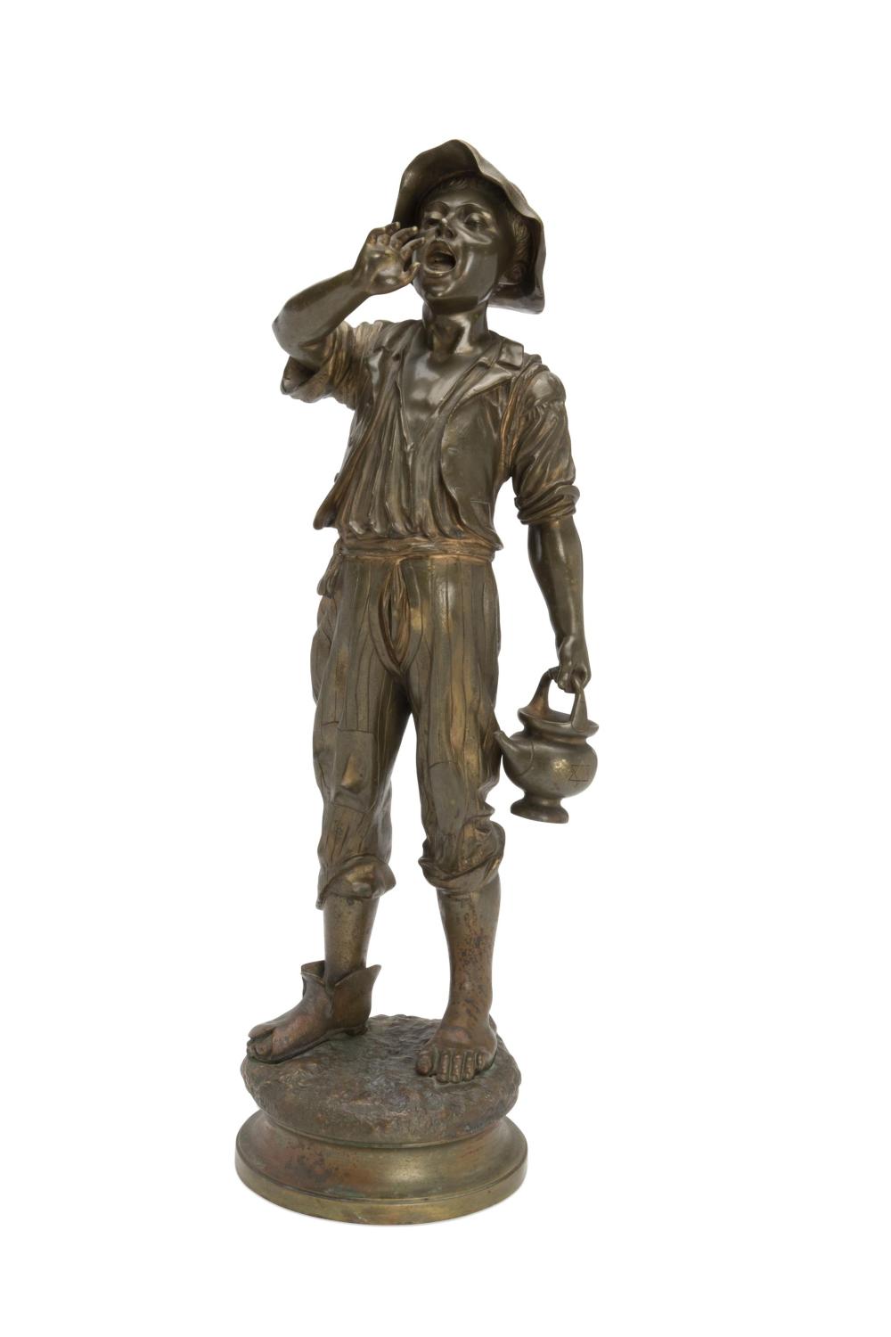 Appraisal: Paul Dubois - French Le Petit Porteur d'Eau Patinated bronze