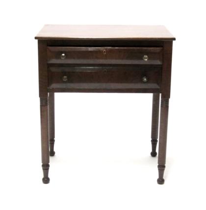 Appraisal: late Federal two-drawer work tablecirca