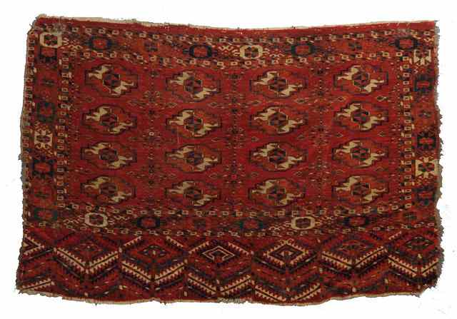 Appraisal: A TEKKE JUVAL early th Century four rows of guls