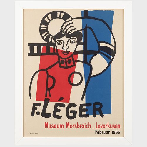 Appraisal: AFTER FERNAND LEGER - MOURLOT EXHIBITION POSTERLithographic poster in colors