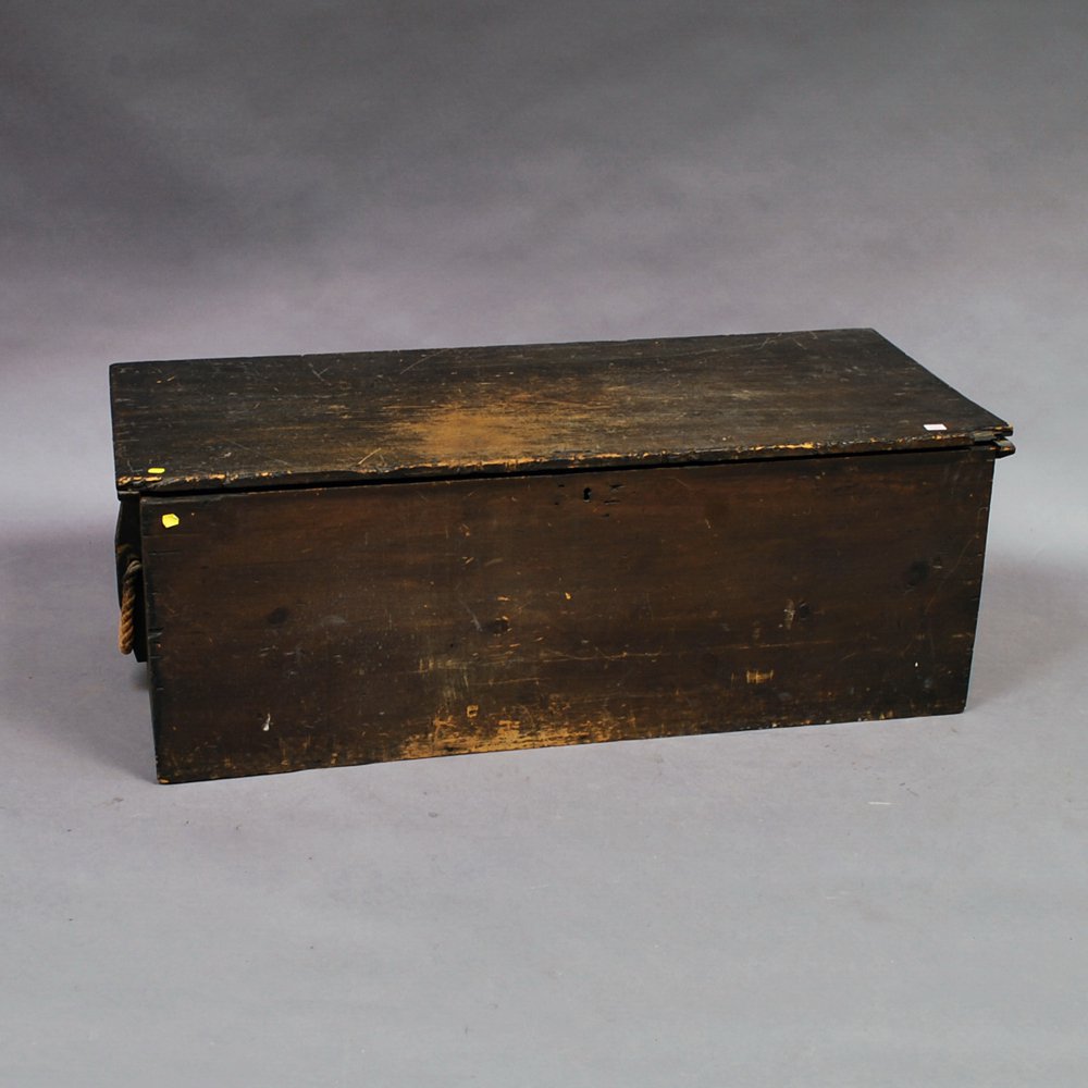 Appraisal: Brown-painted Sea Chest late th or early th century losses