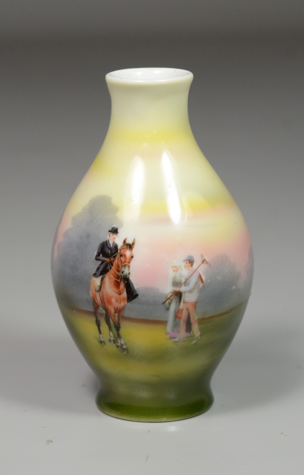 Appraisal: Royal Bayreuth Equestrian Scene Bud Vase - high