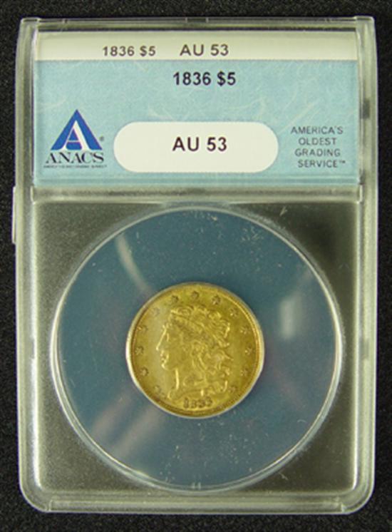 Appraisal: Capped Head Gold Coin ANACS certified and graded AU