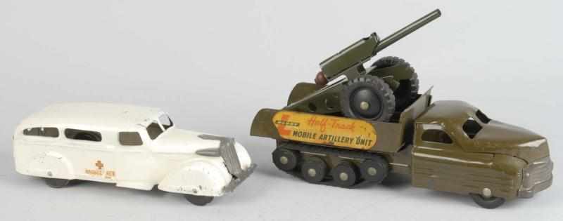 Appraisal: Lot of Pressed Steel Vehicle Toys Description American Includes one