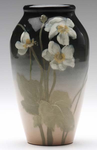 Appraisal: ROOKWOOD Iris Glaze ovoid vase painted by Katherine Van Horne