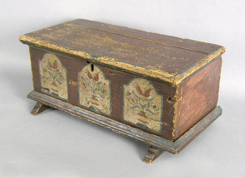 Appraisal: Pennsylvania painted miniature dower chest th th c h w