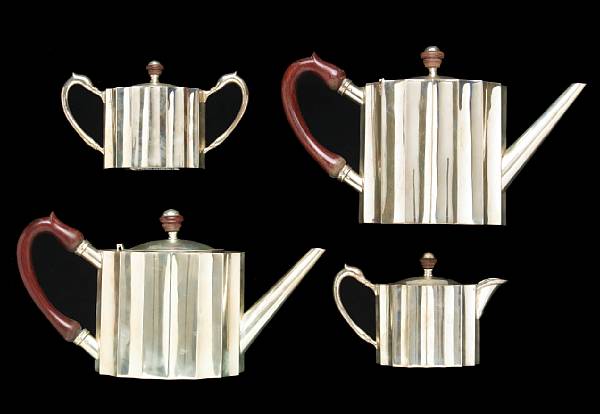 Appraisal: Property of various owners Comprising coffee pot teapot sugar bowl