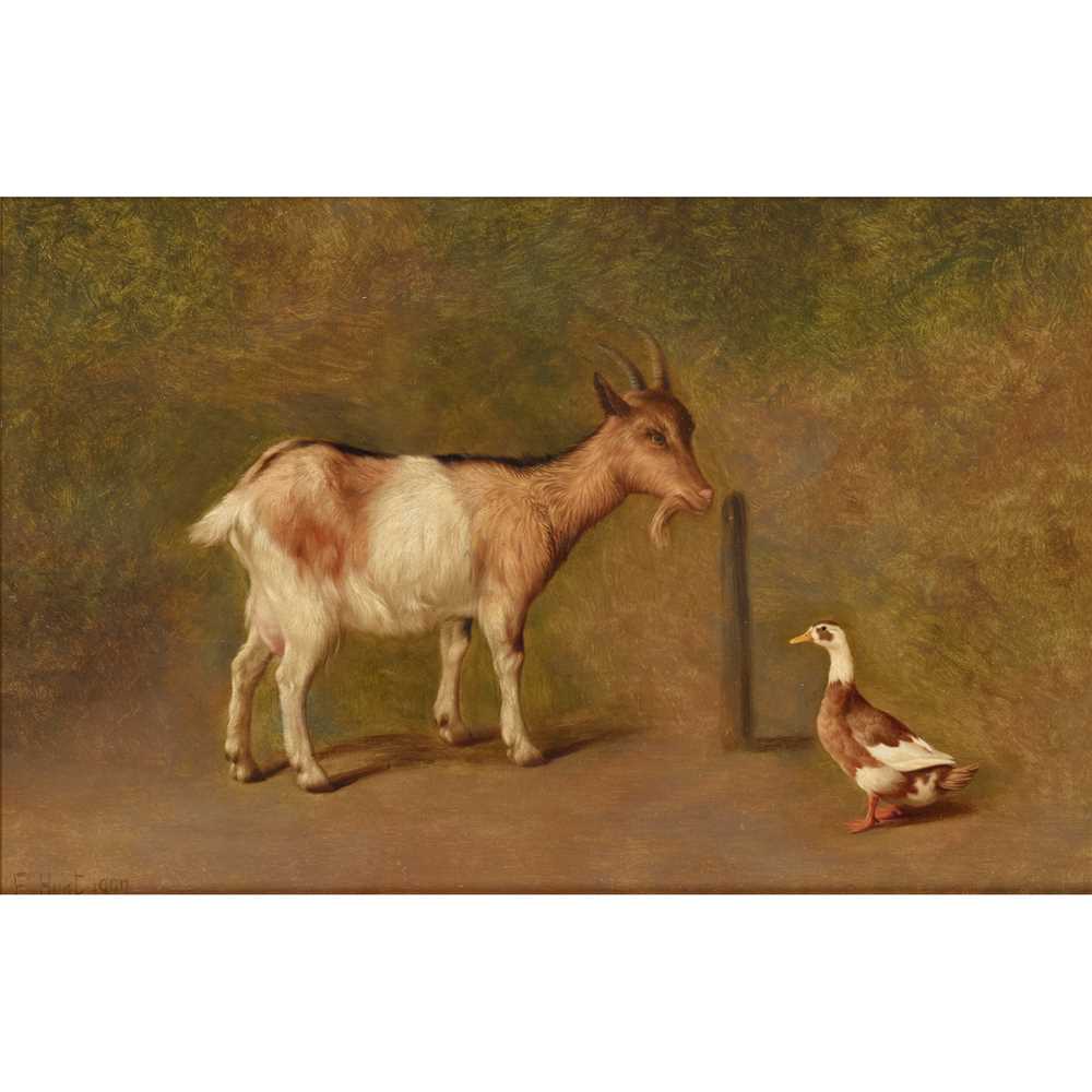 Appraisal: EDGAR HUNT BRITISH - FARMYARD FRIENDS Signed and dated oil