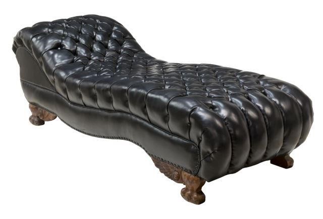 Appraisal: Late Victorian chaise lounge fainting sofa early th c likely