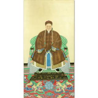 Appraisal: th Century Chinese School Ancestor Portrait Gouache Painting on Paper