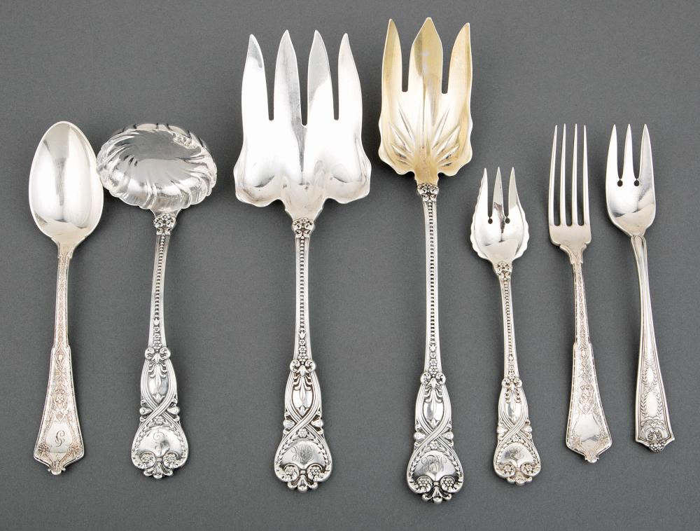 Appraisal: Group of Tiffany Sterling Silver Flatware various patterns incl Persian