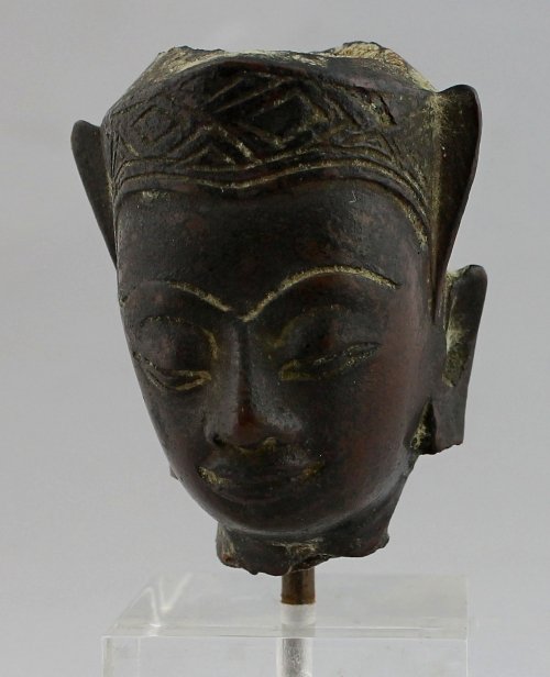 Appraisal: An Annamese bronze head cm high