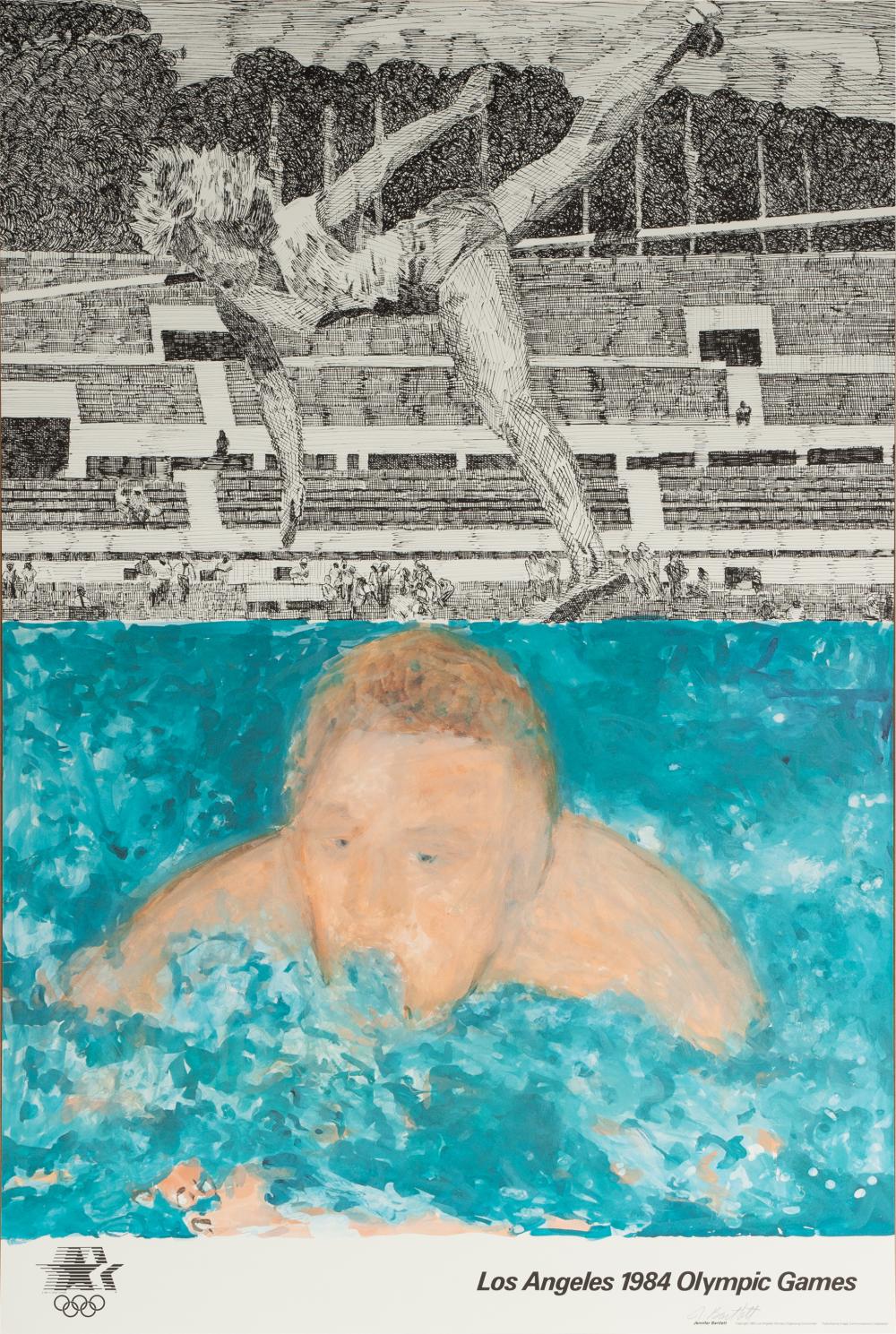 Appraisal: JENNIFER BARTLETT - LOS ANGELES OLYMPIC GAMES offset lithograph in