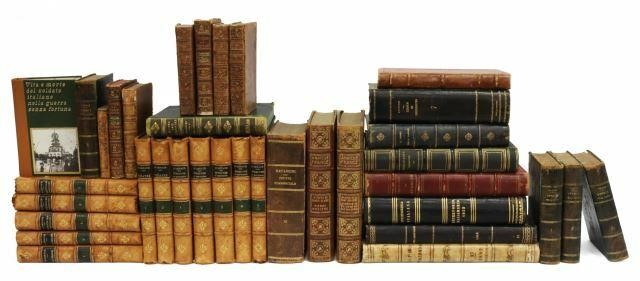 Appraisal: lot of French and Italian library shelf books th- th