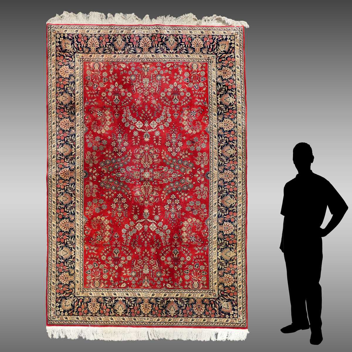 Appraisal: FINELY HAND KNOTTED WOOL PERSIAN RUG ' '' X '