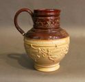 Appraisal: A stoneware salt glazed stoneware Queen Victoria Jubilee commemorative jug