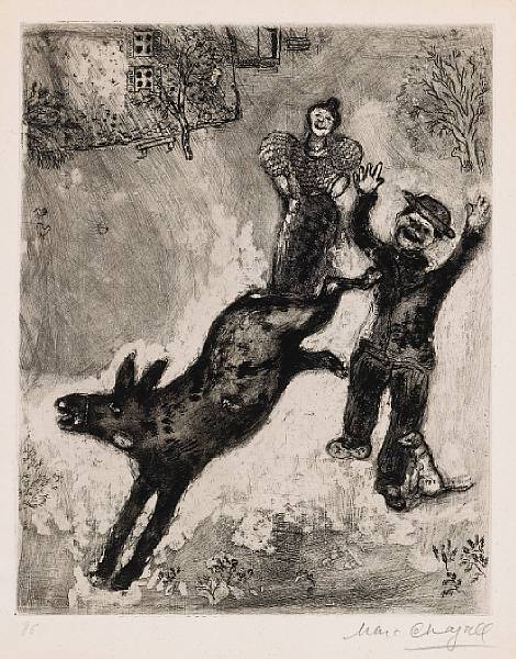 Appraisal: Marc Chagall Russian French - Pls amp from La Fontaine