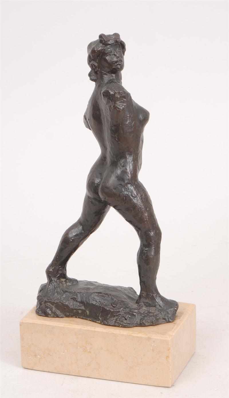 Appraisal: EUROPEAN SCHOOL NUDE ARMLESS WOMAN Bronze initailed ''M'' within a