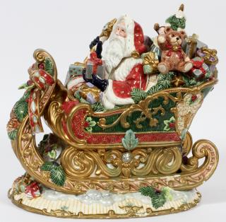 Appraisal: FITZ AND FLOYD PORCELAIN SANTA CLAUS TUREEN FITZ AND FLOYD