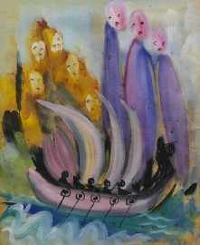 Appraisal: Elizabeth Vassilieff circa - Ulysses and Sirens gouache signed 'VASILIEVA'