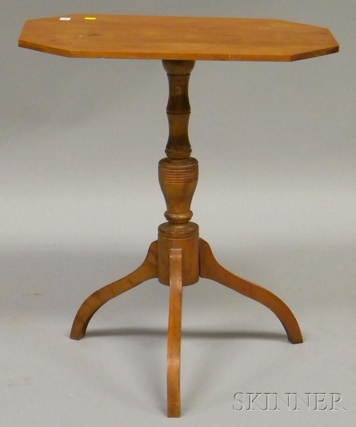 Appraisal: Federal-style Octagonal-top Birch Candlestand