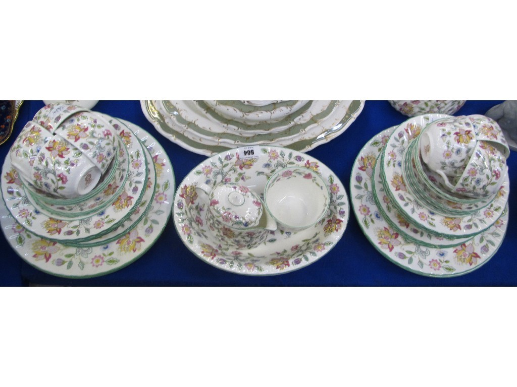 Appraisal: Minton Haddon Hall tea and dinnerwares to include teapot cups