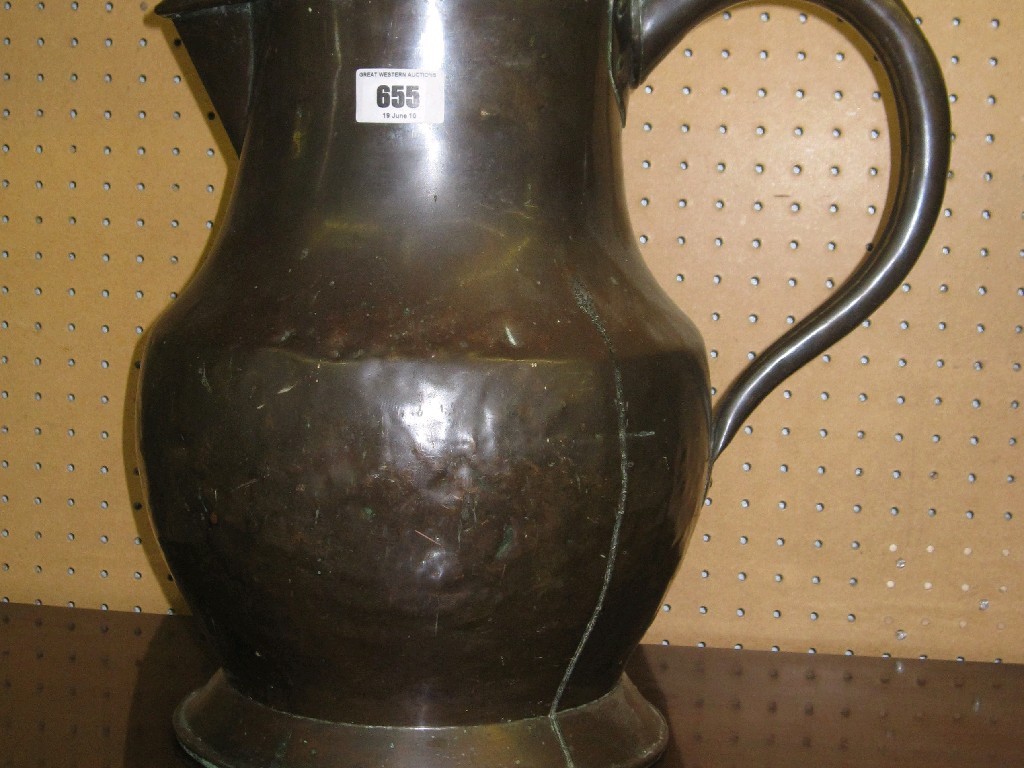 Appraisal: Large antique metal jug