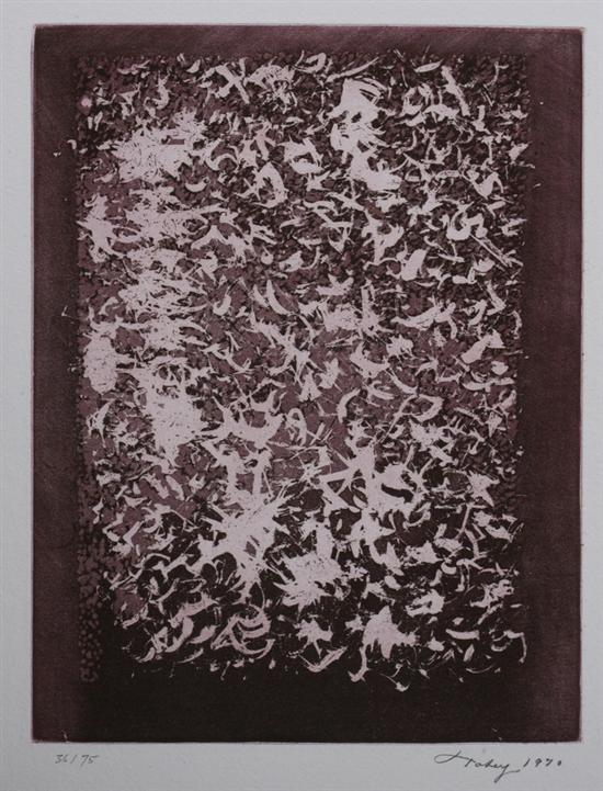 Appraisal: MARK TOBEY American - EVOCATION signed dated and numbered in